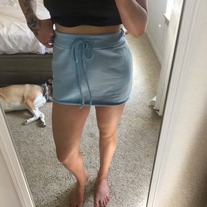 Boohoo Blue Mini Skirt